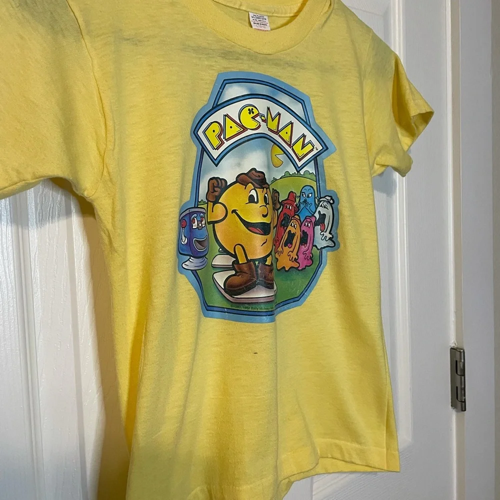 Underoos VTG 1982 Pac-Man yellow tee sz L (kids)